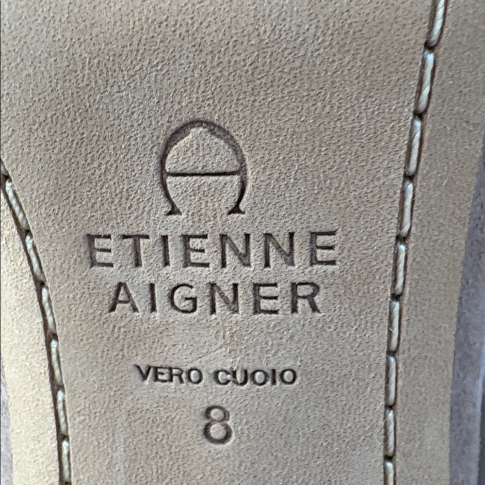 NWOT Entienne Aigner Tempest Suede Boot in Hazelnut w 1 3/4” Heel & Side Zip 8M - Picture 2 of 13